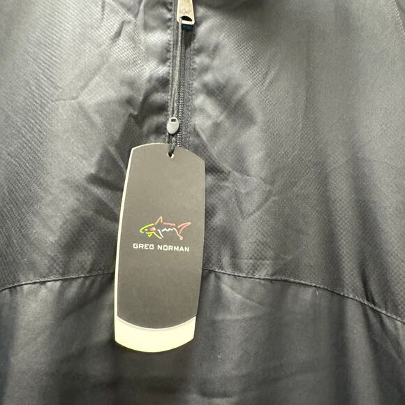 Greg Norman Golf Windbreaker Mens Large Black 1/2 Zip Pullover Activewear NEW - Picture 5 of 8